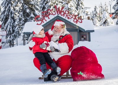 Meeting Santa Claus at Grouse Mountain